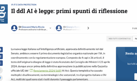 La legge italiana sull’AI: primi spunti di riflessione